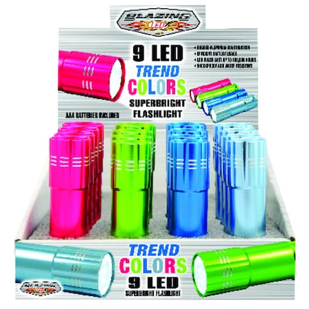 Blazing Ledz Trend Colors 54 lm Assorted LED Flashlight AAA Battery 900236